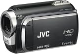 JVC GZ-HD300 BEU Full HD Hybrid-Camcorder (microSD, 60 GB Festplatte, 20-fach opt. Zoom, 6,9 cm (2,7 Zoll) Display) onyx-schwarz