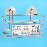 CHROME wall Suction BASKET Shower CADDY 41qdlPxOeHL. SL160 CHROME wall Suction BASKET Shower CADDY