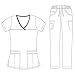 Dagacci Medical Uniform Women's Scrub Set Stretch Top and Pants Egg Plant M