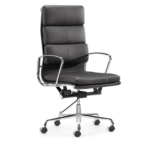 Leather Office Chair - Showcase Hi Back Office Chair - Zuo Modern - 205046