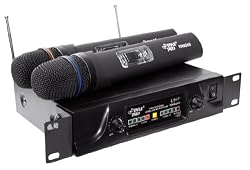PylePro - Dual UHF Wireless Microphone System - PDWM2600