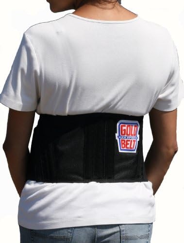 Gold Belt Black Poly-Vinyl 8" High Support Belt Not Suspended