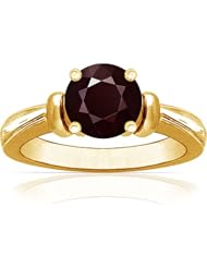18K Yellow Gold Round Cut Ruby Solitaire Ring