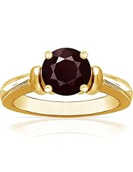 14K Yellow Gold Round Cut Ruby Solitaire Ring