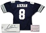 Troy Aikman Dallas Cowboys NFL Autographed Authentic Style Away Blue Football Jersey
