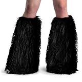 Faux Fur Boot Sleeves (Black/Fur;One Size)
