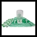 OFFICIAL GLASGOW CELTIC FC CRESTED PINT GLASS BAR TOWEL & BEER MAT GIFT SET