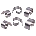 CHG 3402-00 Serviettenringe 6er-Set / aus rostfreiem Edelstahl 18/0, � 4.2 - 6.5 cm / B = 1.8 - 3.6 cm