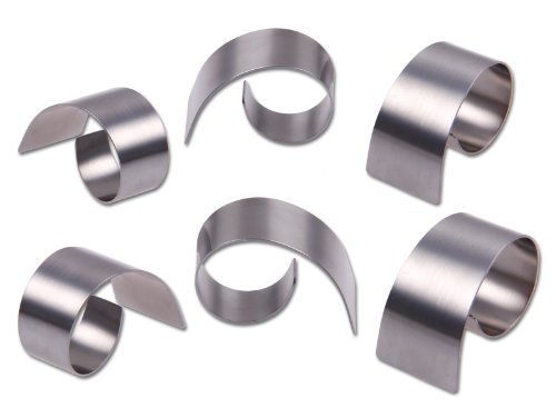 CHG 3402-00 Serviettenringe 6er-Set / aus rostfreiem Edelstahl 18/0, &oslash; 4.2 - 6.5 cm / B = 1.8 - 3.6 cm