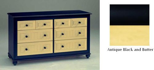 Alligator Enterprises 12306TC6 Treasures Six Drawer Dresser in Antique Black in Butter