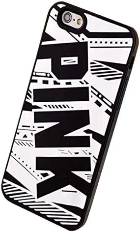 iPhone 6 Case,iPhone 6S Case,Hanjiekj fashionable Victoria's Secret oblique letter design silicone Case for Apple iPhone 6/6S 4.7 inch - Black