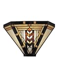 Dale Tiffany TW100888 Carnelian Wall Sconce Light, White and Art Glass Shade