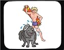 Decorated Mouse Pad with body, individuals, individual, mammal, humans, person, dog, water, human, boy, persons, towel, people, pet, animal, shaking, swim, canine