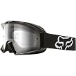 Fox Racing Main Enduro Men's Dirt Bike Motorcycle Goggles Eyewear w/ Free B&F Heart Sticker Bundle - Jet Black/Dual Clear