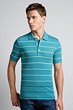 Short Sleeve Multi-Stripe Pique Polo