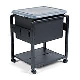 RUBBERMAID / RUB14316 / Fold n Roll Workspace Cart, 21-3/4w x14-1/4d x 22h, BLK / Sold as 1 EA