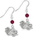South Carolina Gamecocks Round Crystal Earrings