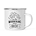 Andaz Press 11oz. Stainless Steel Camping Coffee Mug Gift, I Love You to The Mountains and Back, 1-Pack, Birthday Christmas Outdoors Metal Enamel Campfire Cup