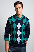 Supima Cotton Argyle V-Neck Sweater