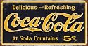 CLASSIC COCA COLA - COKE VINTAGE LOGO - OFFICIALLY LICENSED STEEL METAL ADVERTISING WALL PLAQUE SIGN - 21CM X 40CM PEPSI