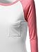 Awesome21 Women's Color Contrast Sleeve Raglan Baseball Tee Top
