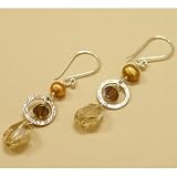 Shimmer Brown Swarovski Crystal Earrings - B000QU0PFO