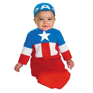 Red White and Blue Baby Captain America Bunting Costume
