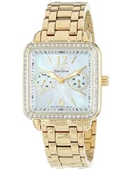Citizen Womens FD1042-57D Eco-Drive Gold Tone Silhouette Crystal Watch