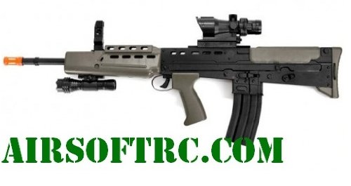 UKARMS Spring SA80 Rifle FPS-360 Electronic Sight, Flashlight Airsoft Gun