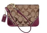 Coach Hamptons Signature Wristlet Case Bag 6F08 Plum