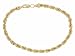 14K Yellow Gold 5.0MM Diamond Cut Rope Bracelet, 8 inch
