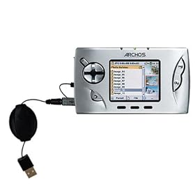 Retractable USB Cable for the Archos Gmini 400 with Power Hot Sync and Charge capabilities... by Gomadic for the Archos Gmini 400