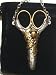 Victorian English Heirloom English Oak Acorn Pewter Sewing Chatelaine Scissors