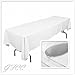 GFCC 60x102'' Polyester White Tablecloth Rectangle Table Cloth for 6ft Table Washable Polyester Wedding Party Supplies Buffet Table Cover