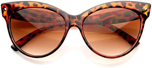 Vintage Inspired Fashion Mod Chic High Pointed Cateyes Cat Eye Glasses Sunglasses (Oversized Tortoise)