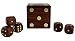 UnitedPrime Classic Dice Rolling Game Wooden Square Box Storage Case with 5 Dice Wood Handmade