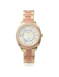 Brinley Co. Womens Stainless Steel Link Watch