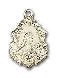 : Gold Filled St. Theresa Pendant with Gold Filled Lite Curb Chain 18 inch
