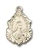 Jewelry : Gold Filled St. Theresa Pendant with Gold Filled Lite Curb Chain 18 inch