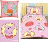Peppa Pig Pink Duvet, Fleece Blanket, Cushion, save £££