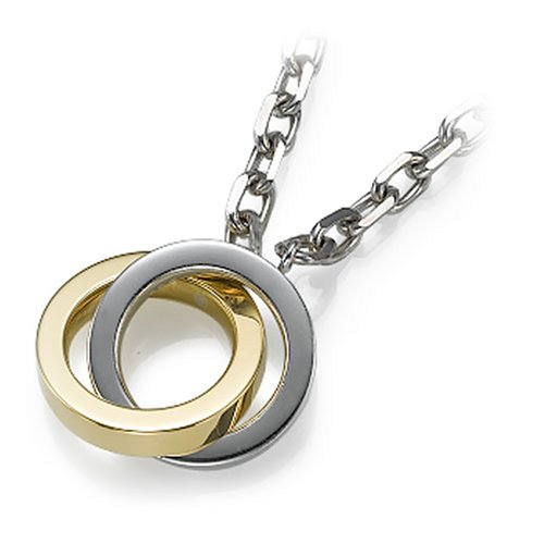 18k Yellow Gold & Sterling Silver Pendant