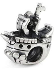 Ohm Sterling Silver Pirate Ship Bead Charm