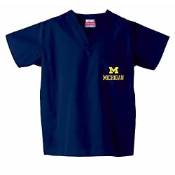Michigan Wolverines NCAA Classic Scrub 1 Pocket Top (Navy)