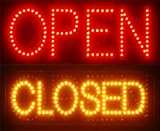 OPEN CLOSED Flashing Message Electronic LED Sign