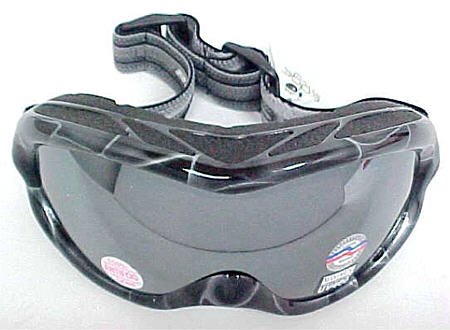 Black / Gray Marbled Snow Ski Goggles Mirrored Lens