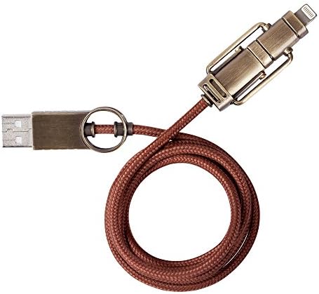 Steampunk Power Cord, 2-in-1 USB &amp; Lightning Cable