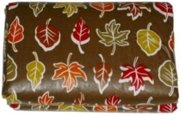 Leaves Vinyl Tablecloth Colorful Leaf Autumn Harvest Table Cloth 60 Round