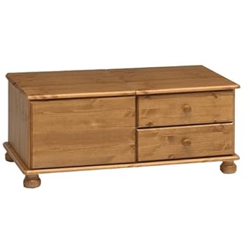 KENSINGTON - table basse de rangement - pin ancien