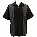 'Black Monday' Retro Bowling Shirt w/ Houndtooth Print Panels