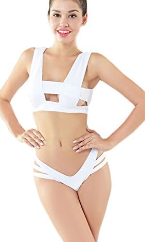 MRXYY Women's New Sexy Hollow Out Bandage Bikini Set